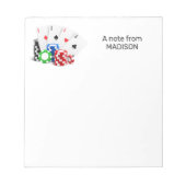 Aangepaste naam Poker / Casino Notitieblok (Voorkant)