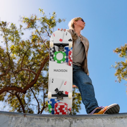 Aangepaste naam Poker / Casino Persoonlijk Skateboard (Buiten 1)