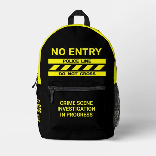 Aangepaste naam Politielijn Bedrukte Rugzak (Voorkant)