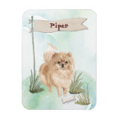 Aangepaste naam Pommeraniaanse huisdier hond Magneet (Verticaal)