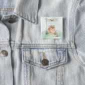 Aangepaste naam Pommeraniaanse huisdier hond Vierkante Button 5,1 Cm (In situ)