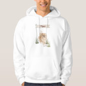 Aangepaste naam Pommeranian Pet Dog Hoodie (Voorkant)
