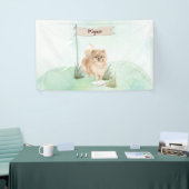 Aangepaste naam Pommeranian Pet Dog Spandoek (Beurs)