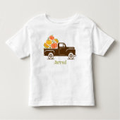 Aangepaste naam pompoen flard Truck Kinder Shirts (Voorkant)