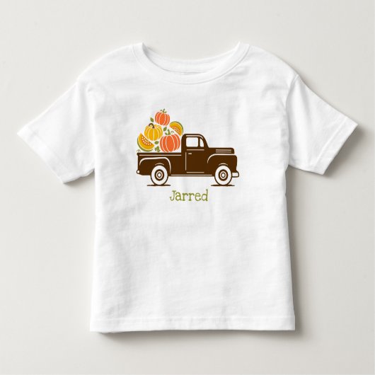 Aangepaste naam pompoen flard Truck Kinder Shirts (Voorkant)