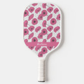 Aangepaste naam Poppy Flower-patroon Pickleball Paddle (Achterkant)