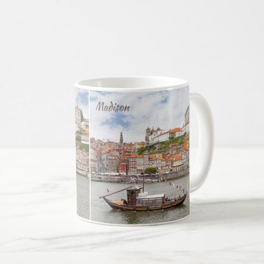 Aangepaste naam Porto Portugal Koffiemok (Voorkant rechts)