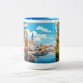 Aangepaste naam Portugal Tweekleurige Koffiemok (Center)