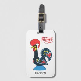 Aangepaste naam Portugese Haan Bagagelabel