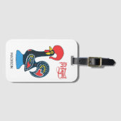 Aangepaste naam Portugese Haan Bagagelabel (Voorkant (horizontaal))