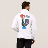 Aangepaste naam Portugese Haan Hoodie (Achterkant volledig)