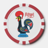 Aangepaste naam Portugese Haan Poker Chips (Voorkant)