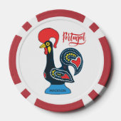 Aangepaste naam Portugese Haan Poker Chips (Achterkant)