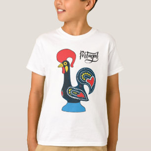 Aangepaste naam Portugese Haan T-shirt