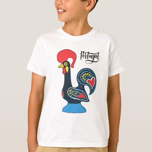 Aangepaste naam Portugese Haan T-shirt (Voorkant)