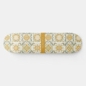 Aangepaste naam Portugese Tegels Patroon Persoonlijk Skateboard (Horizontaal)