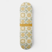 Aangepaste naam Portugese Tegels Patroon Persoonlijk Skateboard (Voorkant)