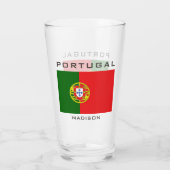Aangepaste naam Portugese vlag Glas (Achterkant)