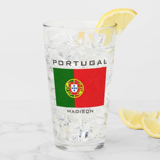 Aangepaste naam Portugese vlag Glas (Achterkant ijs)