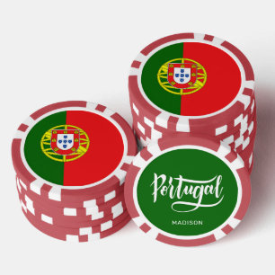 Aangepaste naam Portugese vlag Poker Chips