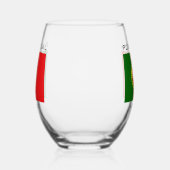 Aangepaste naam Portugese vlag Wijnglas Zonder Voet (Rechts)