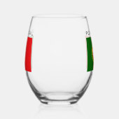 Aangepaste naam Portugese vlag Wijnglas Zonder Voet (Links)