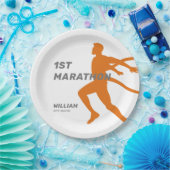 Aangepaste naam Post Marathon Celebration Party Papieren Bordje (Feest)