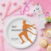 Aangepaste naam Post Marathon Celebration Party Papieren Bordje (Feest)