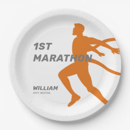 Aangepaste naam Post Marathon Celebration Party Papieren Bordje
