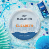 Aangepaste naam Post Marathon Celebration Party Papieren Bordje (Feest)