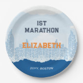 Aangepaste naam Post Marathon Celebration Party Papieren Bordje (Voorkant)