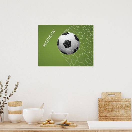 Aangepaste naam poster voetbaldoel (Keuken)