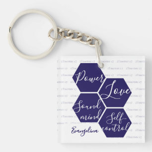 Aangepaste naam POWER LIEFDE GEZOND VERSTAND Chris Sleutelhanger