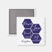Aangepaste naam POWER LOVE SOUND MIND Christelijk Magneet (Voorkant / Achterkant)