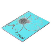 Aangepaste naam: prachtig ventilator blauwgroen on notitieboek (Linkerzijde)