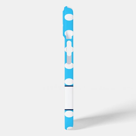 Aangepaste naam, prachtige blauwe kleur witte pool Case-Mate iPhone case (Achterkant / Links)