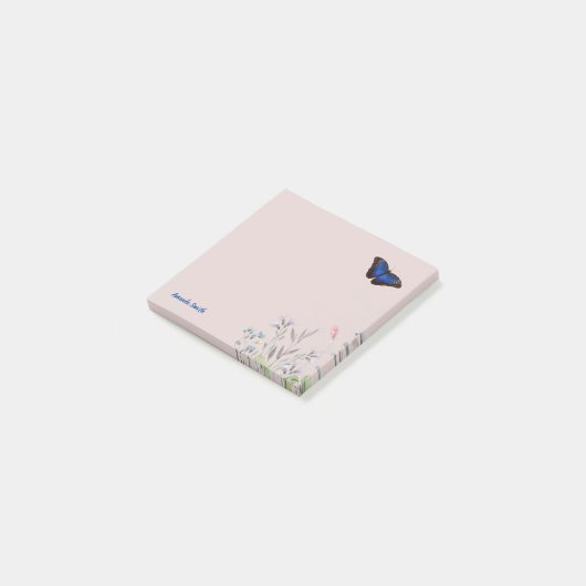 Aangepaste naam: prachtige Morpho Butterfly Wildbl Post-it® Notes (Schuin)