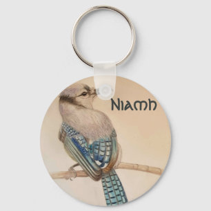 Aangepaste naam: prachtige vogelsleutel sleutelhanger