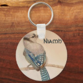 Aangepaste naam: prachtige vogelsleutel sleutelhanger (Voorkant)