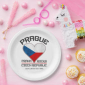 Aangepaste naam PRAGUE Papieren Bordje (Feest)