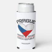 Aangepaste naam PRAGUE Seltzer Blikjeskoeler (Seltzer Voorkant)