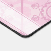 Aangepaste naam Preppy in roze mandala diamant bet Bureaumat (Hoek)