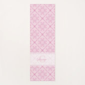 Aangepaste naam Preppy in roze mandala diamant bet Yogamat (Voorkant)