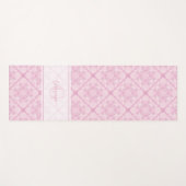 Aangepaste naam Preppy in roze mandala diamant bet Yogamat (Voorkant (horizontaal))