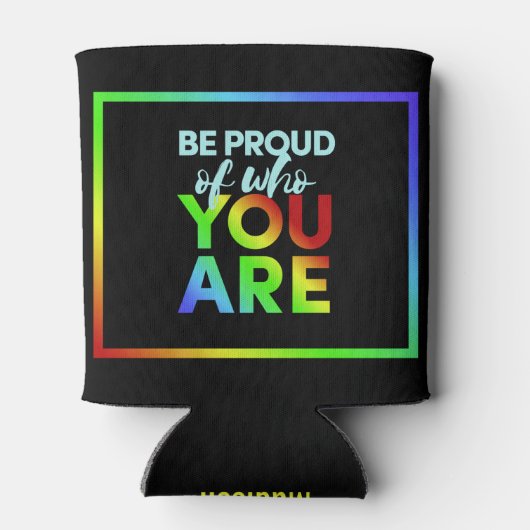 Aangepaste naam Pride-koelbox Blikjeskoeler (Achterkant)