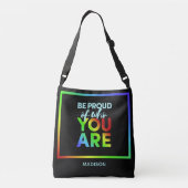 Aangepaste naam Pride-tassen Crossbody Tas (Achterkant)