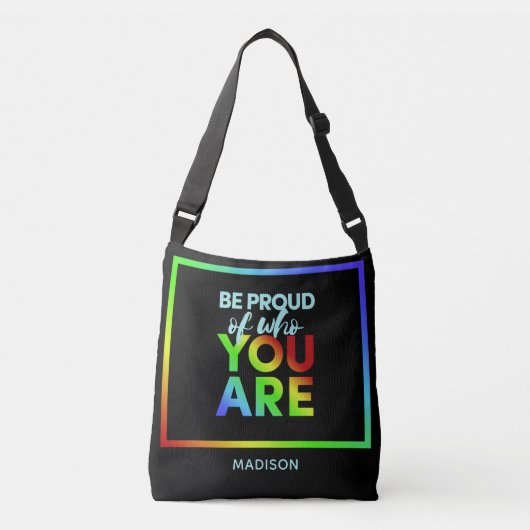 Aangepaste naam Pride-tassen Crossbody Tas (Voorkant)