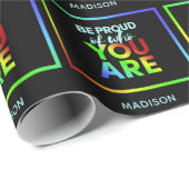 Aangepaste naam Pride wrapping papier (Rol Hoek)