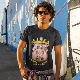 Aangepaste naam Prinses Security Agency, gepersona T-shirt