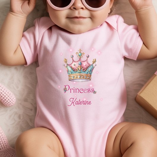 Aangepaste naam Prinsessen kroon Romper